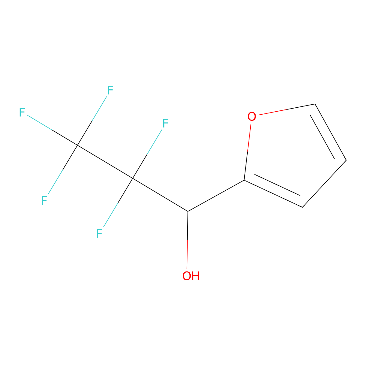 2,2,3,3,3-Pentafluoro-1-furan-2-yl-propanol molecular structure, CAS 722491-60-3