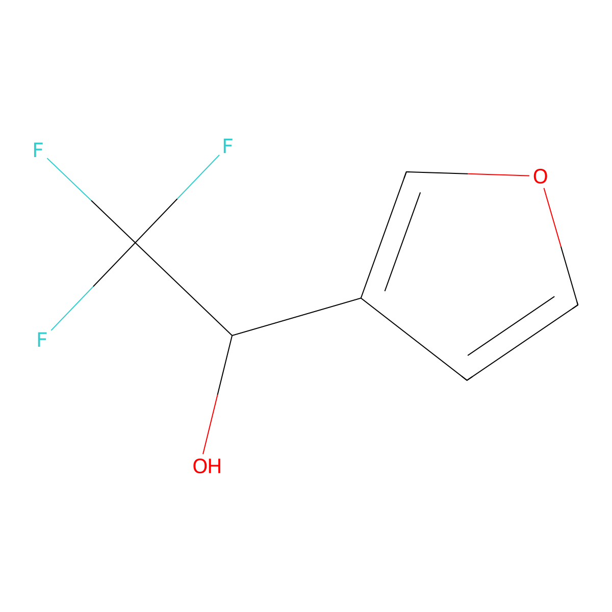 2,2,2-Trifluoro-1-furan-3-yl-ethanol molecular structure, CAS 722491-62-5