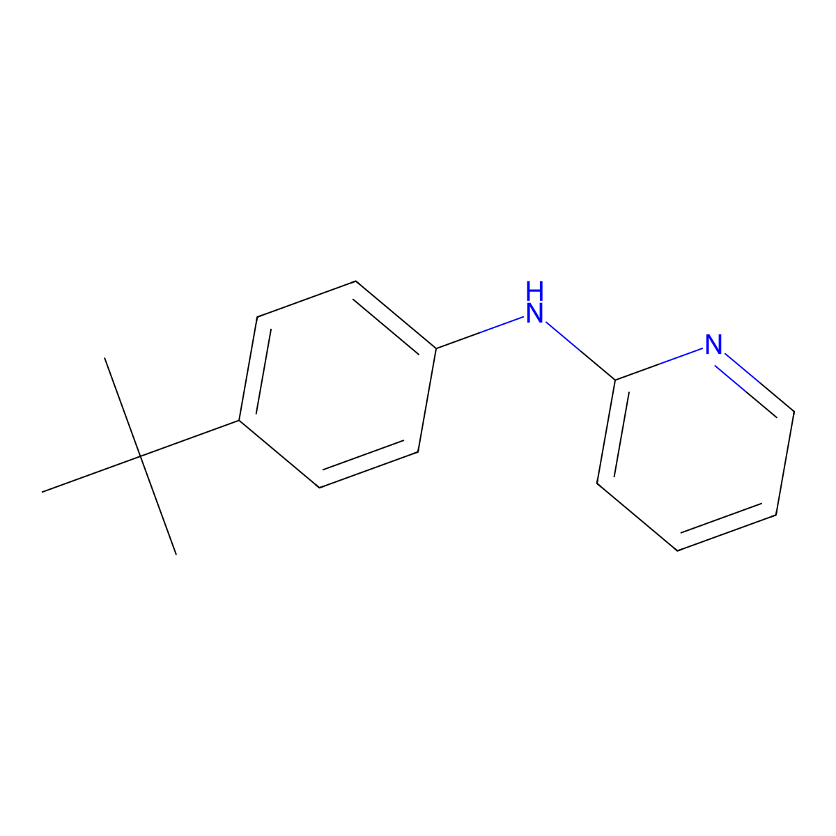 N-(4-tert-butylphenyl)pyridin-2-amine molecular structure, CAS 722498-54-6