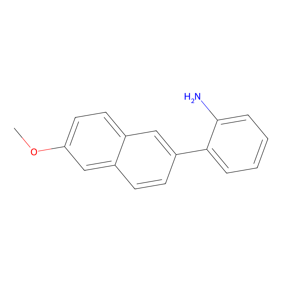 2-(6-Methoxynaphthalen-2-yl)phenylamine molecular structure, CAS 722519-35-9