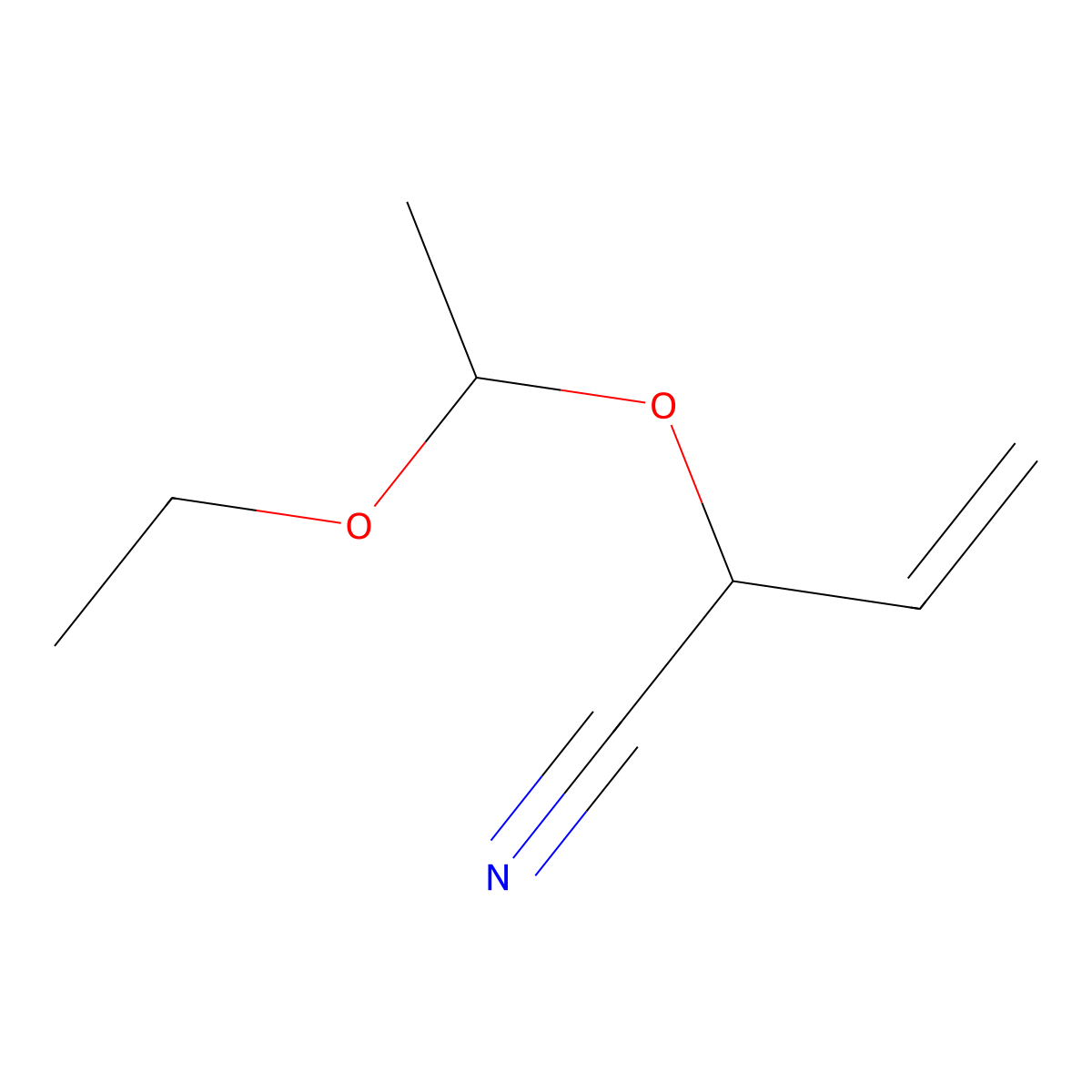 2-(1-Ethoxyethoxy)but-3-enenitrile molecular structure, CAS 72252-03-0