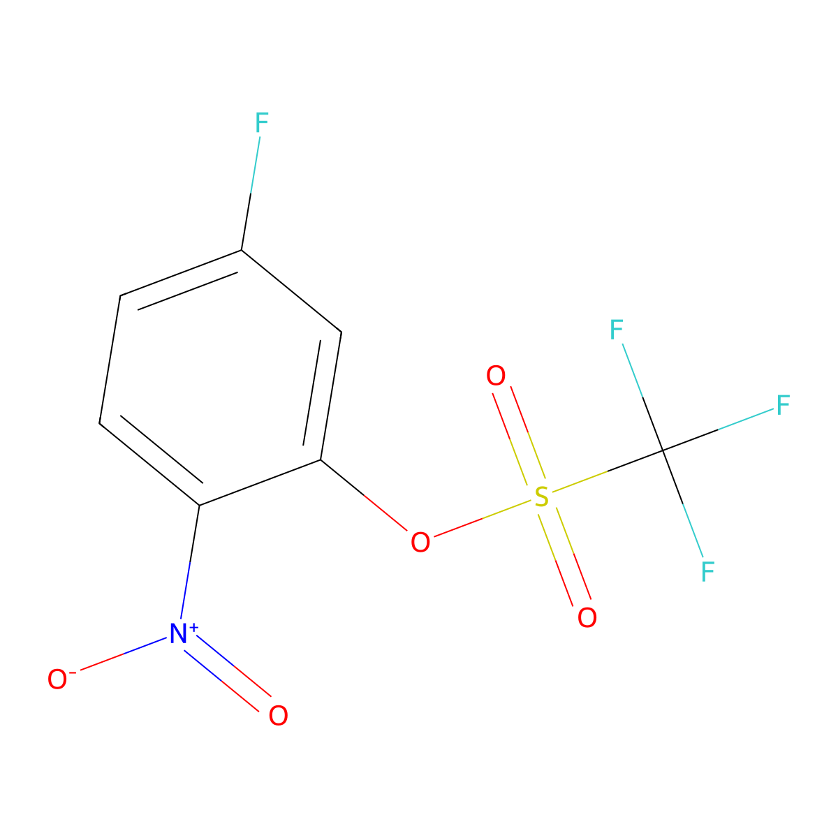 5-Fluoro-2-nitrophenyl trifluoromethanesulfonate molecular structure, CAS 722536-31-4