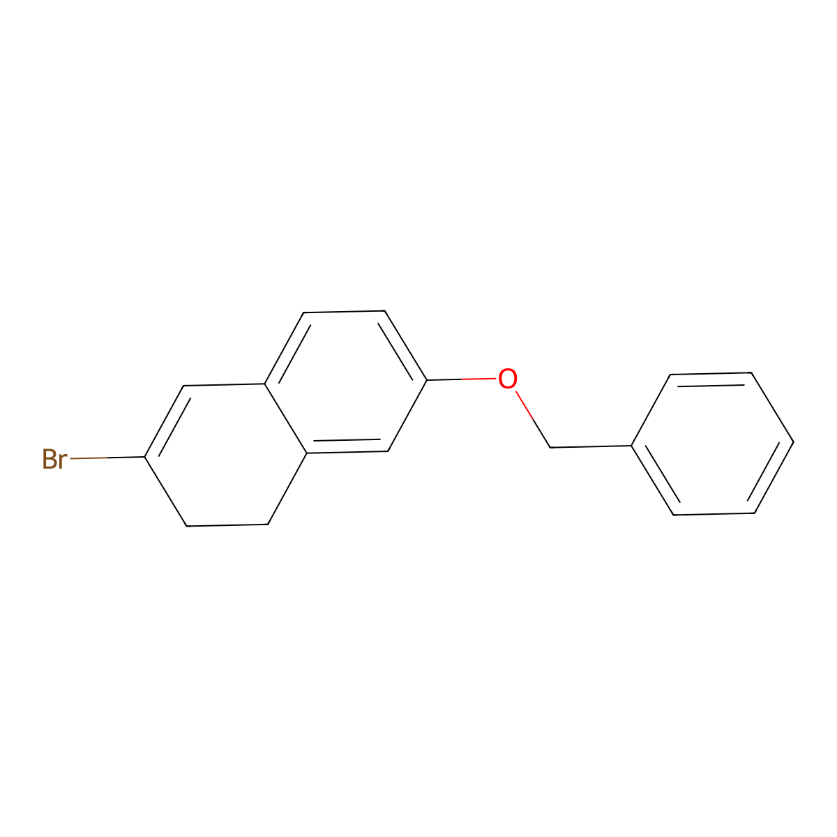 3-Bromo-1,2-dihydro-7-(phenylmethoxy)naphthalene molecular structure, CAS 722536-73-4