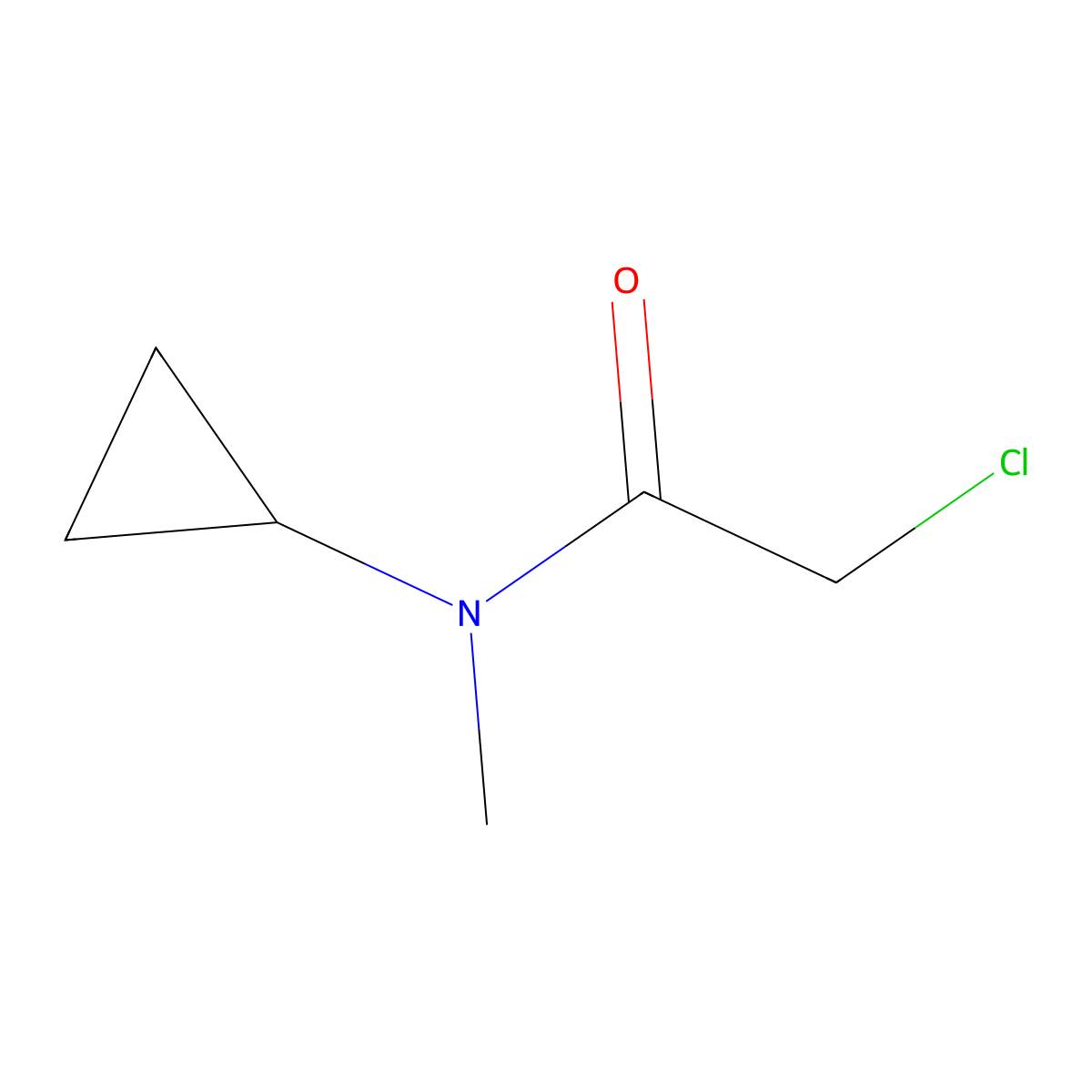 2-chloro-N-cyclopropyl-N-methylacetamide molecular structure, CAS 722538-31-0