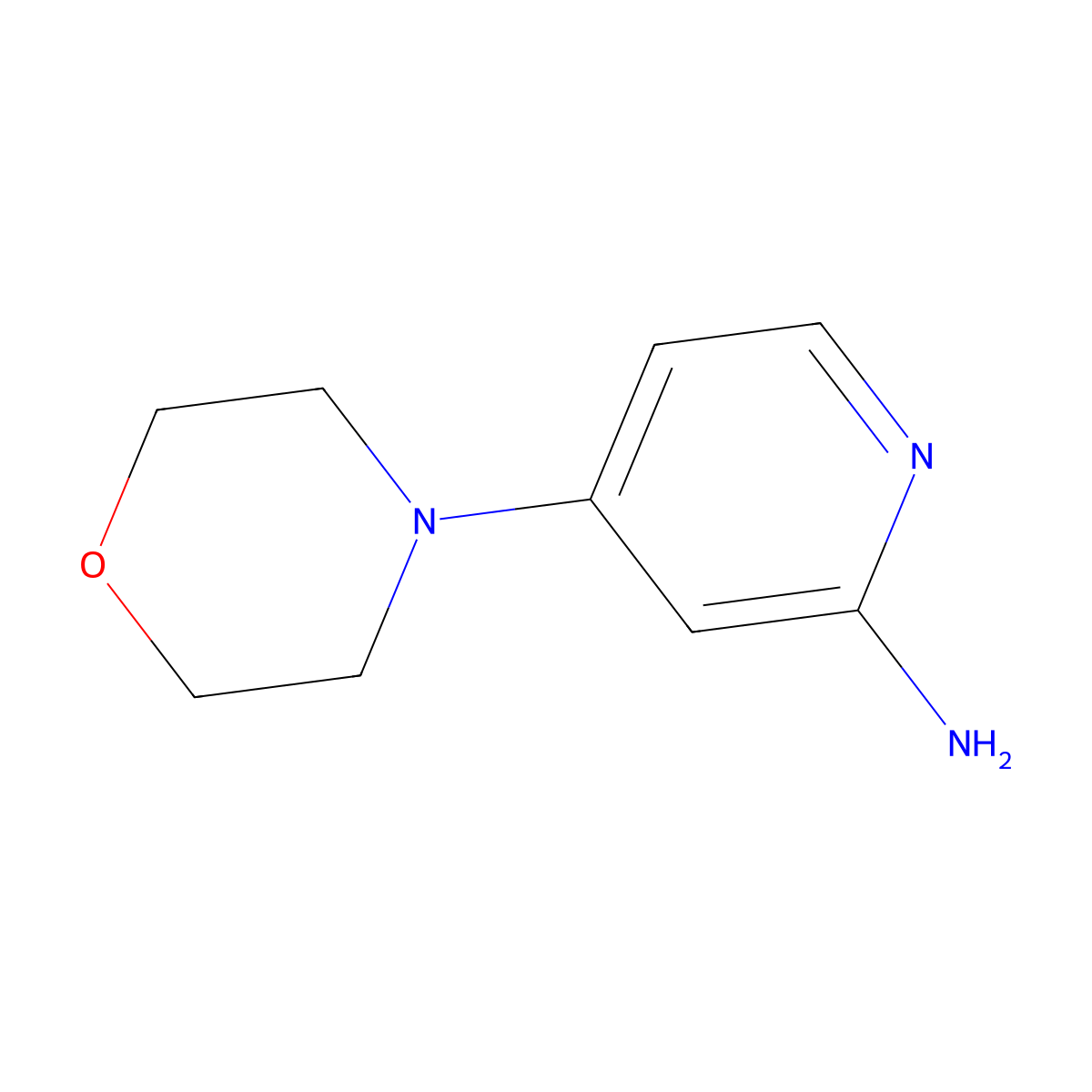 4-(Morpholin-4-yl)pyridin-2-amine molecular structure, CAS 722549-98-6