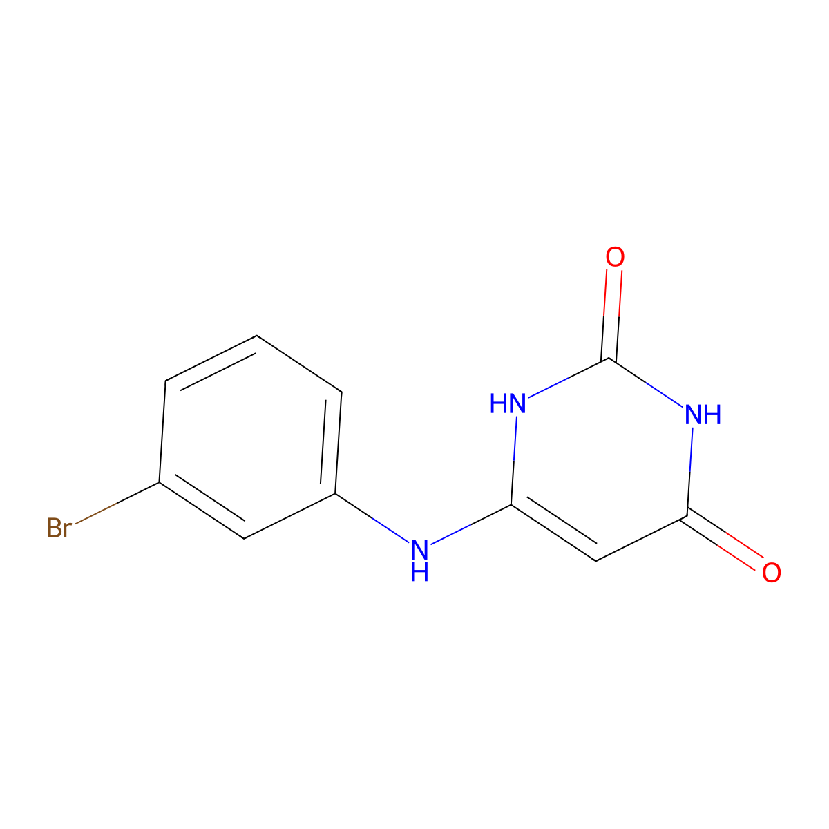 6-(3-Bromo-phenylamino)-1H-pyrimidine-2,4-dione molecular structure, CAS 72255-49-3