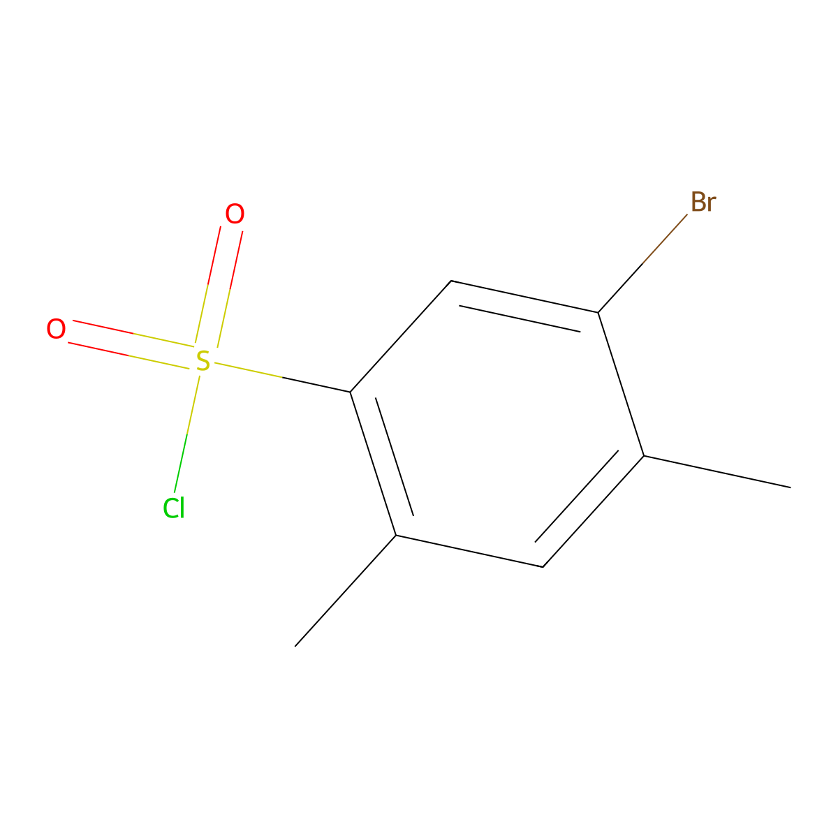5-Bromo-2,4-dimethylbenzenesulfonyl chloride molecular structure, CAS 72256-96-3
