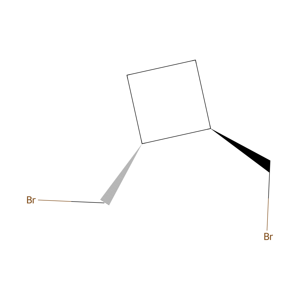 rac-(1R,2R)-1,2-bis(bromomethyl)cyclobutane molecular structure, CAS 72257-32-0