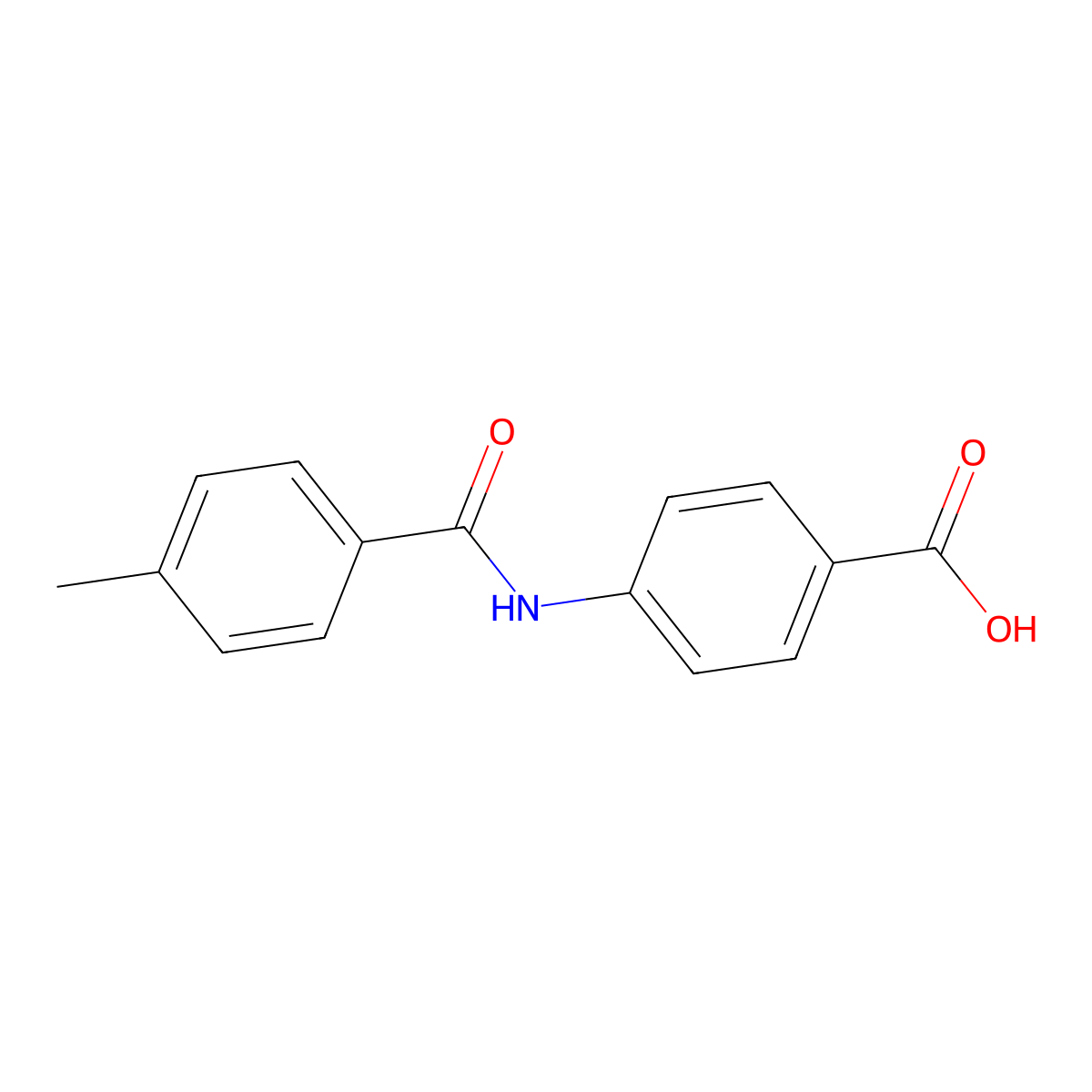 4-[(4-Methylbenzoyl)amino]benzoic acid molecular structure, CAS 72269-17-1