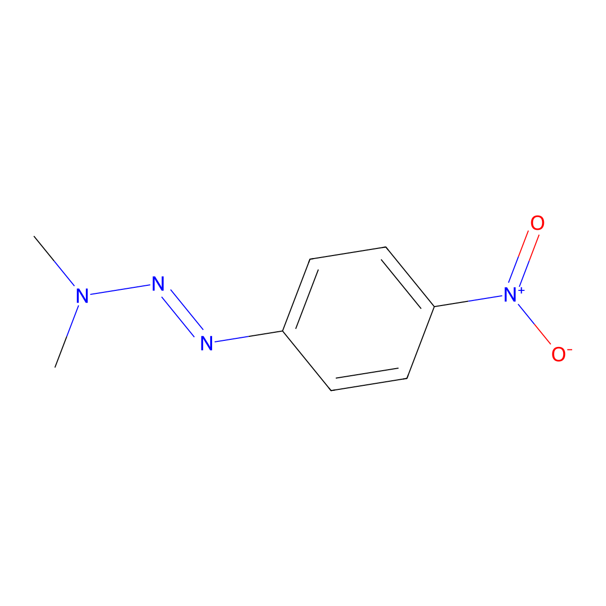 3,3-Dimethyl-1-(4-nitrophenyl)-1-triazene molecular structure, CAS 7227-92-1
