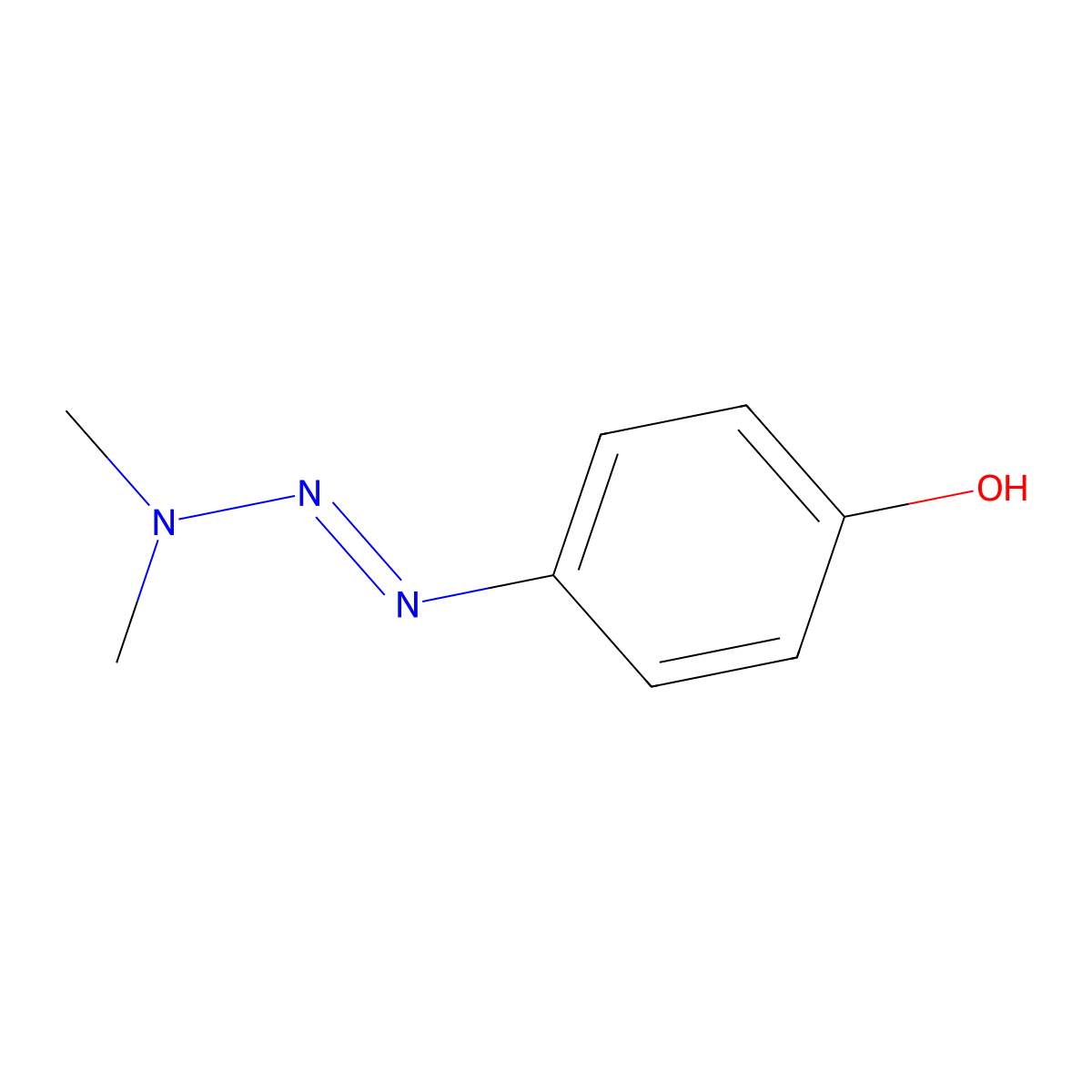 3,3-Dimethyl-1-(4-hydroxyphenyl)triazene molecular structure, CAS 7227-93-2