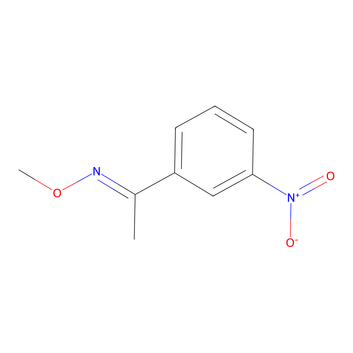Methoxy[1-(3-nitrophenyl)ethylidene]amine molecular structure, CAS 72278-09-2
