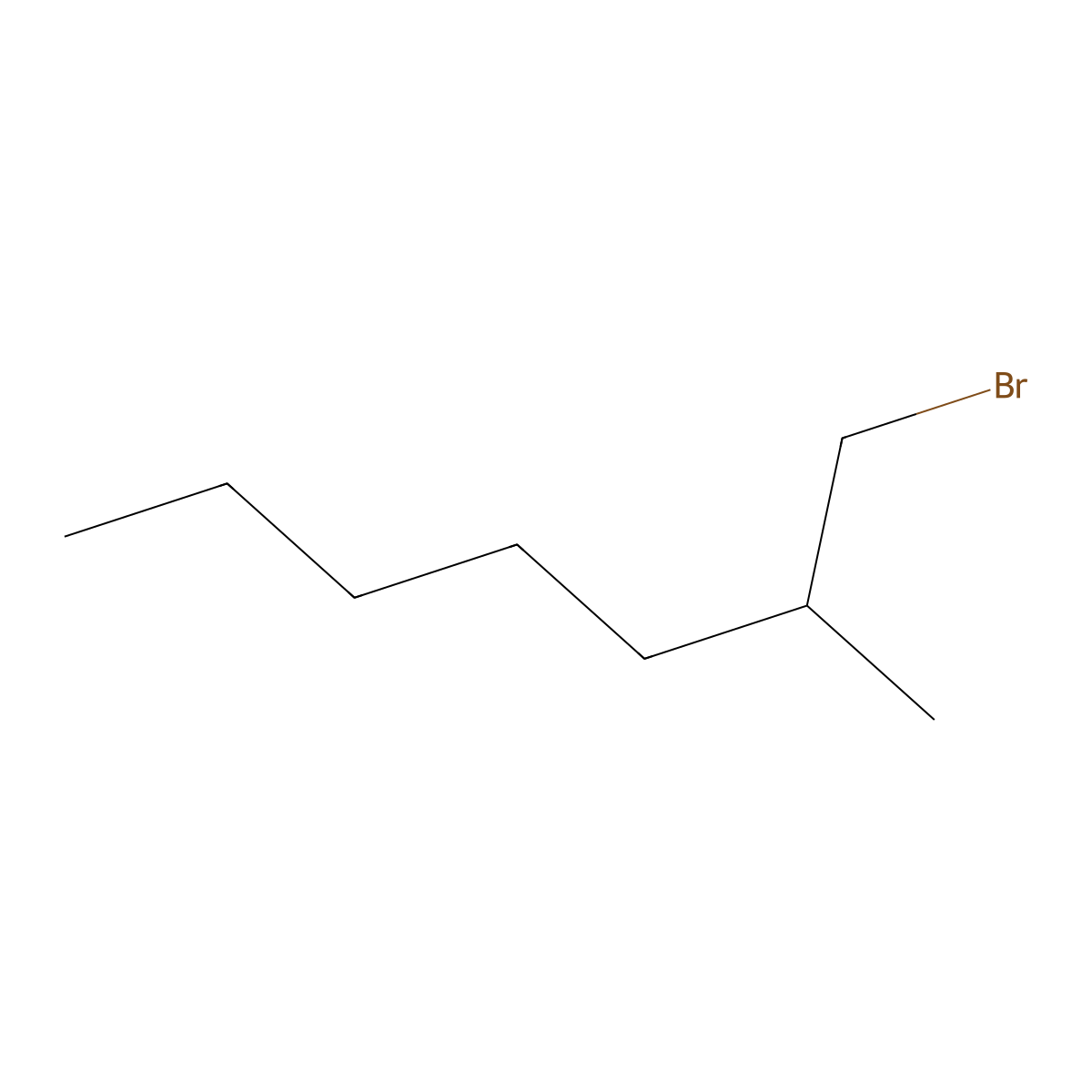 1-Bromo-2-methylheptane molecular structure, CAS 72279-59-5