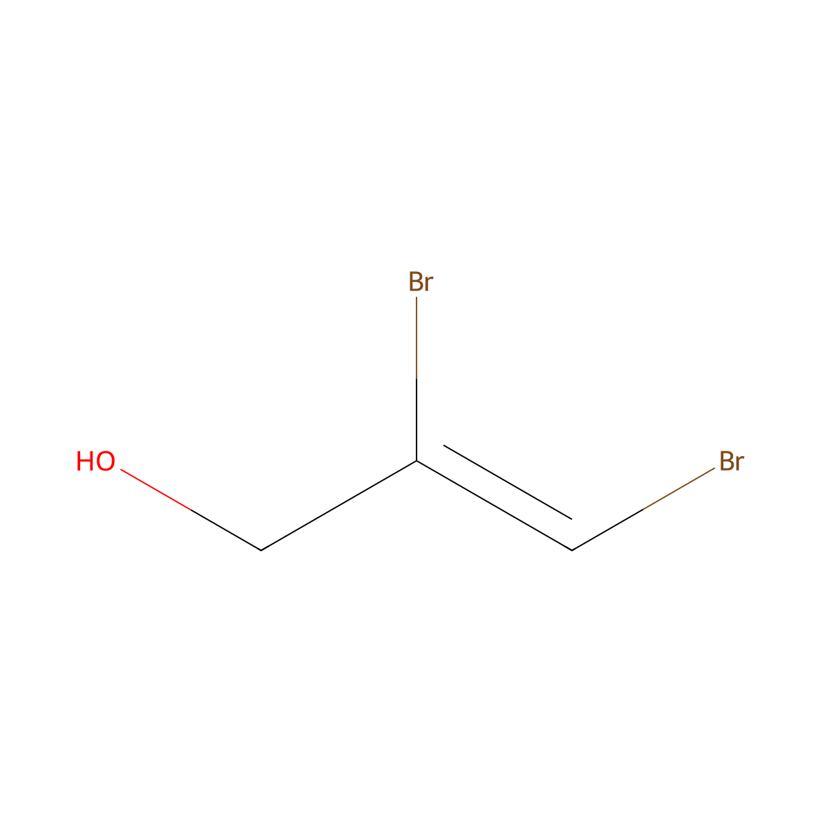 2,3-Dibromo-2-propen-1-ol molecular structure, CAS 7228-11-7