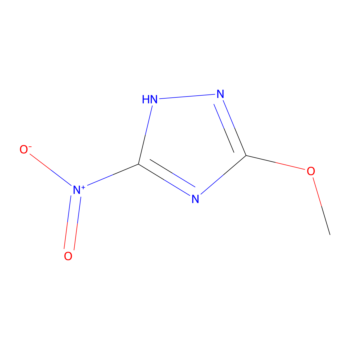5-methoxy-3-nitro-1H-1,2,4-triazole molecular structure, CAS 72285-34-8