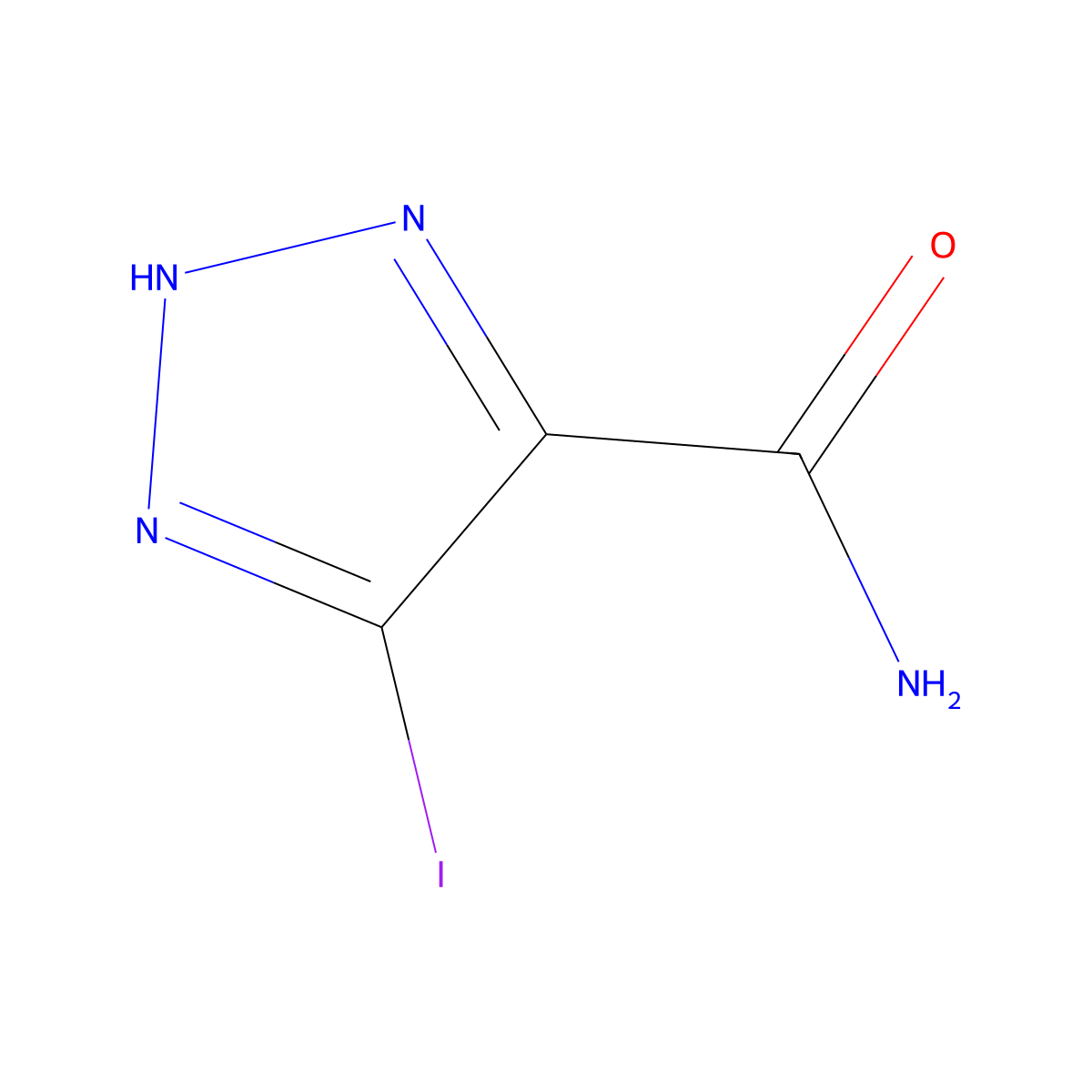 5-Iodo-1h-1,2,3-triazole-4-carboxamide molecular structure, CAS 7229-18-7