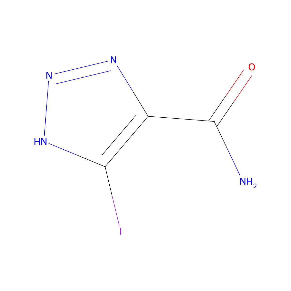 5-Iodo-1h-1,2,3-triazole-4-carboxamide molecular structure, CAS 7229-18-7