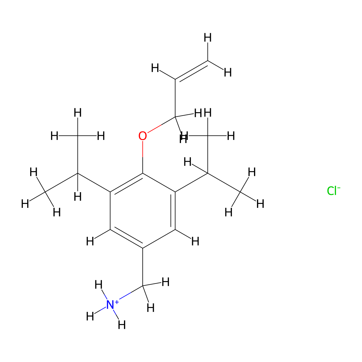 Benzylamine, 4-(allyloxy)-3,5-diisopropyl-, hydrochloride molecular structure, CAS 7229-46-1