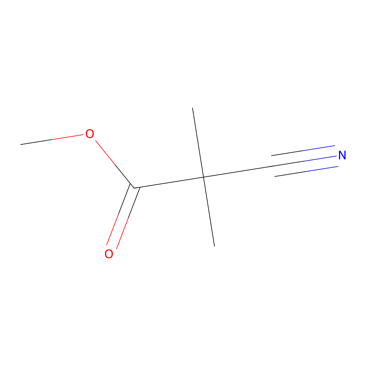 2-Cyano-2-methyl-propanoic acid methyl ester molecular structure, CAS 72291-30-6