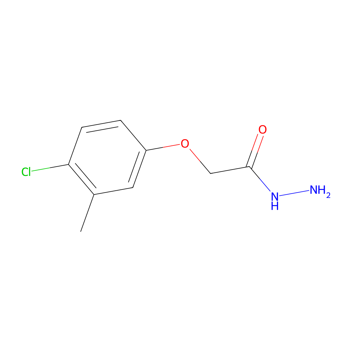 2-(4-Chloro-3-methylphenoxy)acetic acid hydrazide molecular structure, CAS 72293-68-6