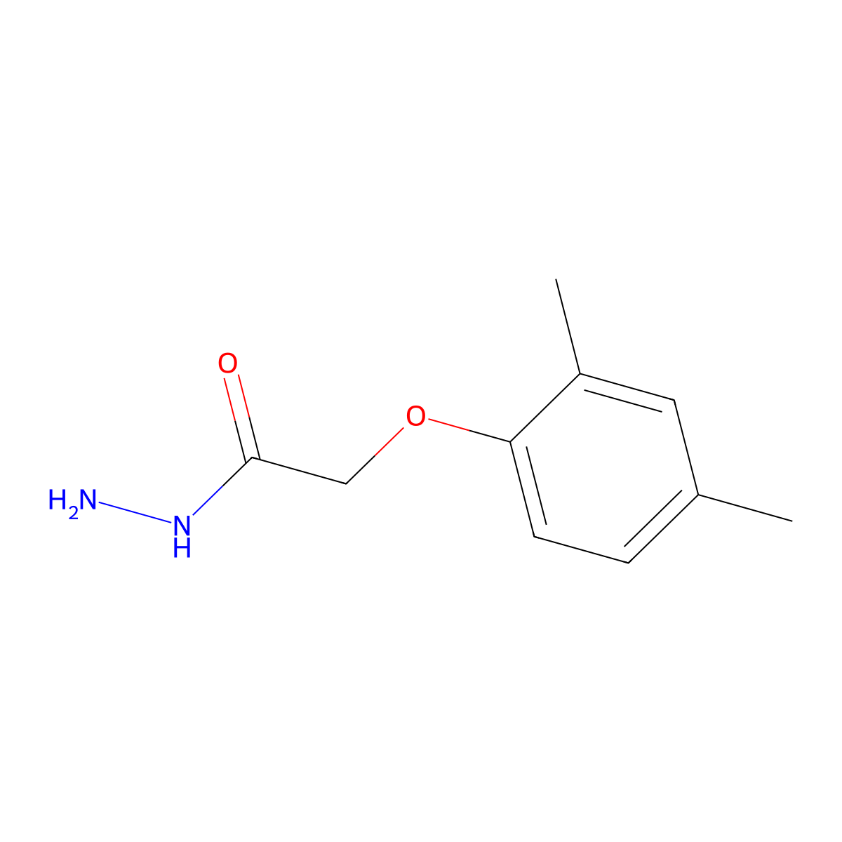 2-(2,4-Dimethylphenoxy)acetohydrazide molecular structure, CAS 72293-69-7