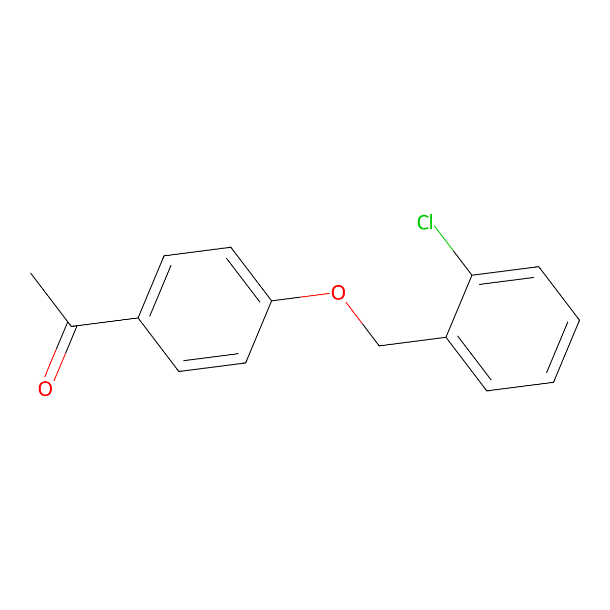 1-{4-[(2-Chlorobenzyl)oxy]phenyl}ethanone molecular structure, CAS 72293-95-9