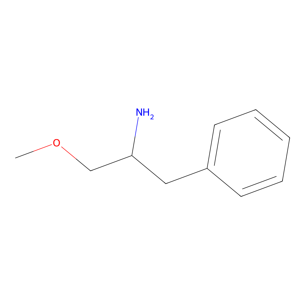 1-Methoxy-3-phenylpropan-2-amine molecular structure, CAS 72296-90-3