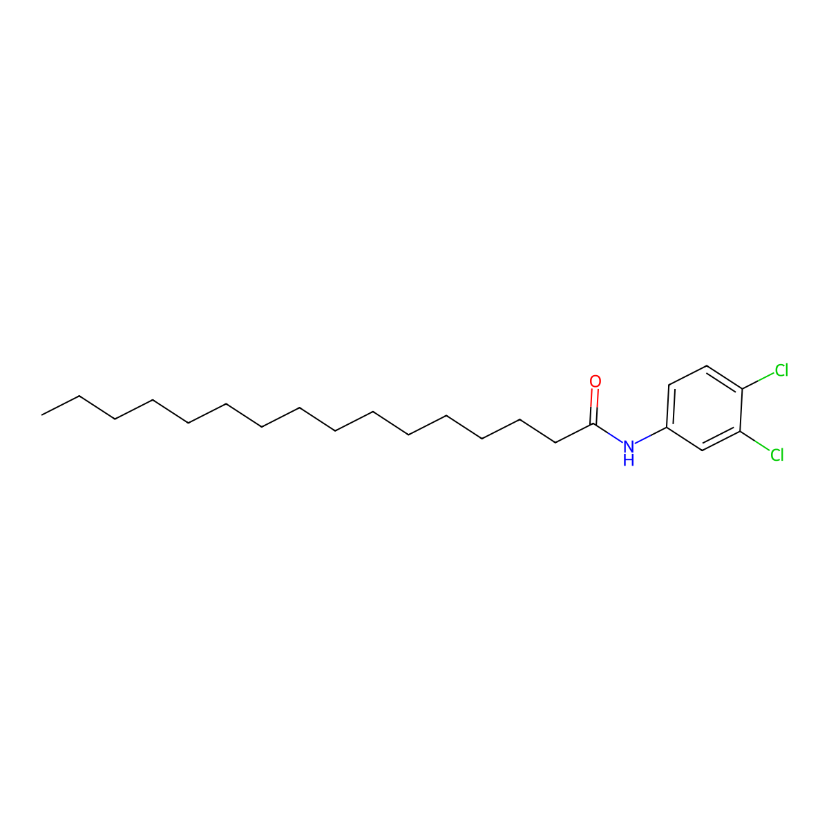 N-(3,4-dichlorophenyl)hexadecanamide molecular structure, CAS 72298-81-8