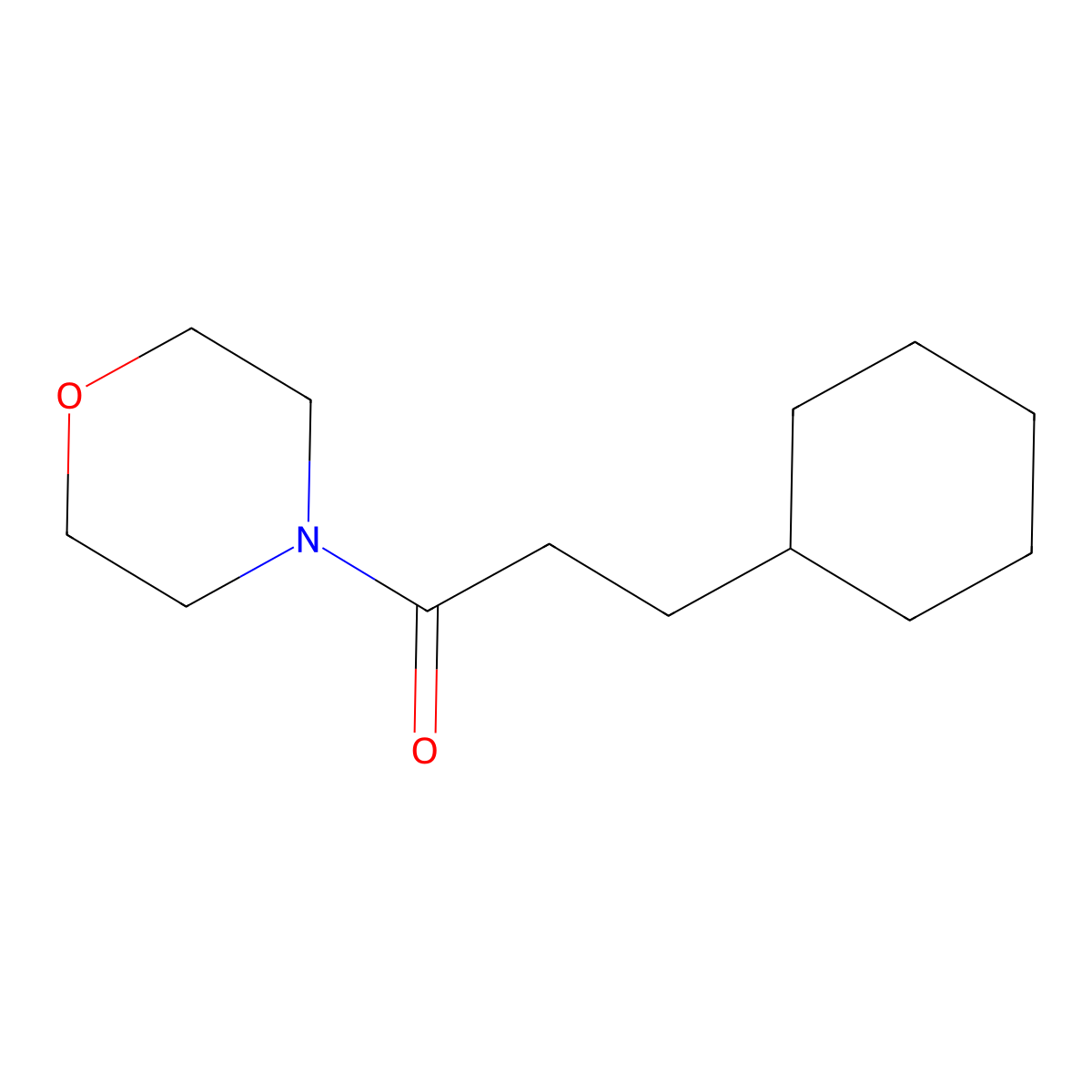 3-Cyclohexyl-1-(morpholin-4-yl)propan-1-one molecular structure, CAS 72299-30-0