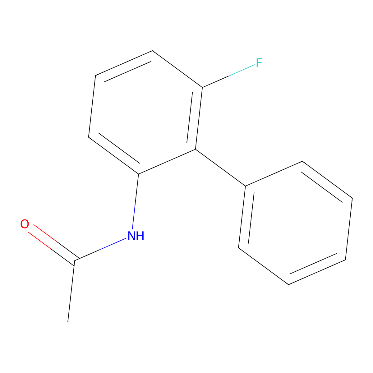 N-(6-Fluoro[1,1'-biphenyl]-2-yl)acetamide molecular structure, CAS 723-70-6