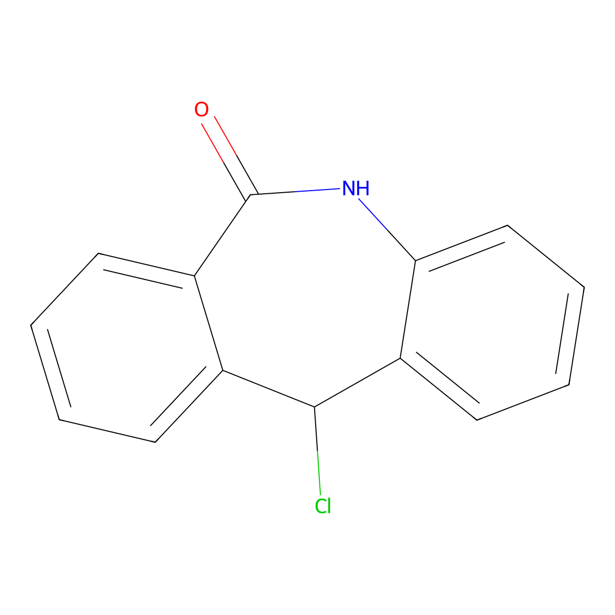 11-Chloro-5,11-dihydro-dibenzo[b,e]azepin-6-one molecular structure, CAS 723-86-4