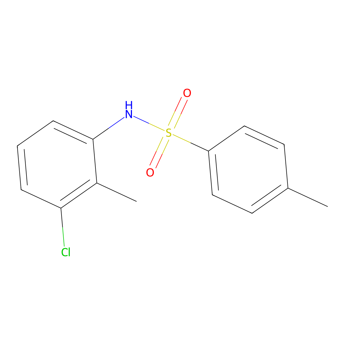 N-(3-chloro-2-methylphenyl)-4-methylbenzenesulfonamide molecular structure, CAS 7230-50-4