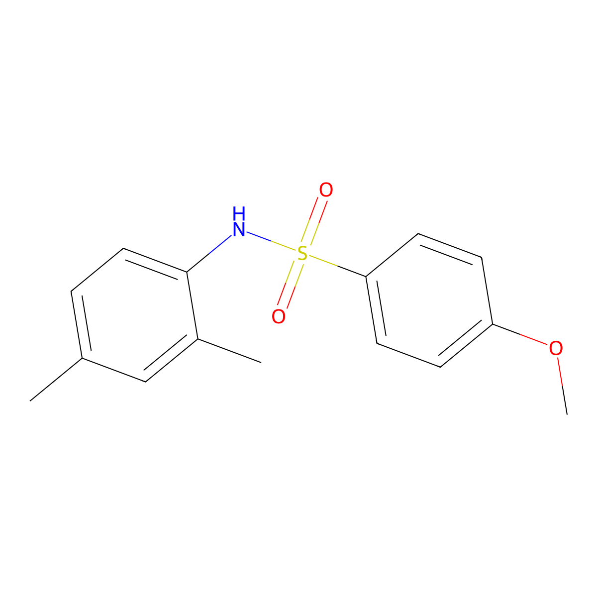 N-(2,4-dimethylphenyl)-4-methoxybenzenesulfonamide molecular structure, CAS 7230-55-9