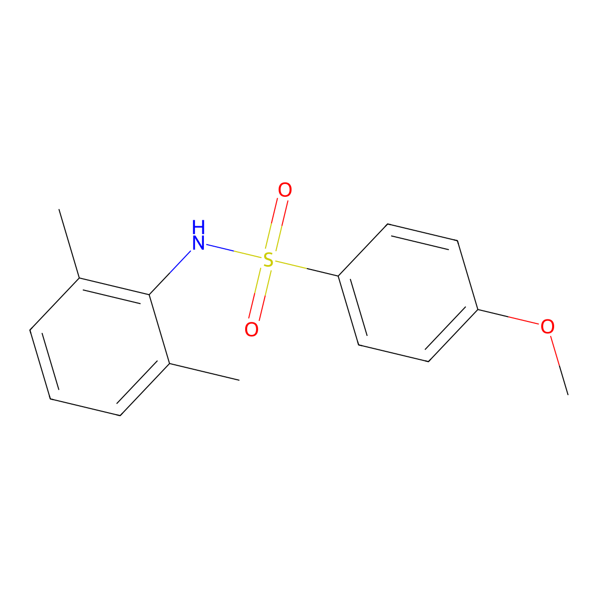 N-(2,6-dimethylphenyl)-4-methoxybenzenesulfonamide molecular structure, CAS 7230-56-0