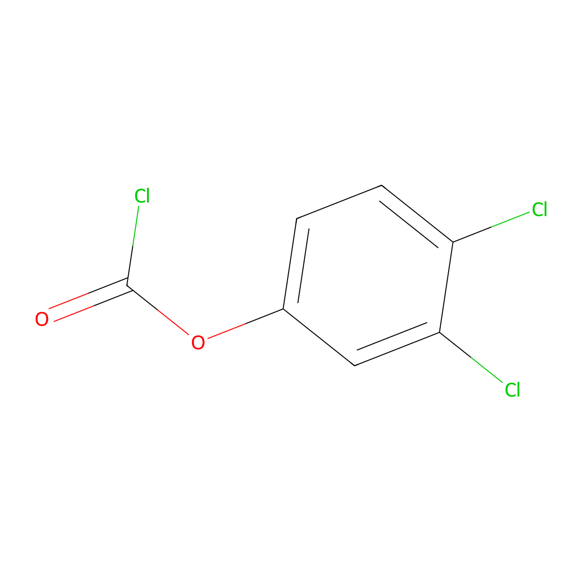 3,4-Dichlorophenyl carbonochloridate molecular structure, CAS 72305-24-9