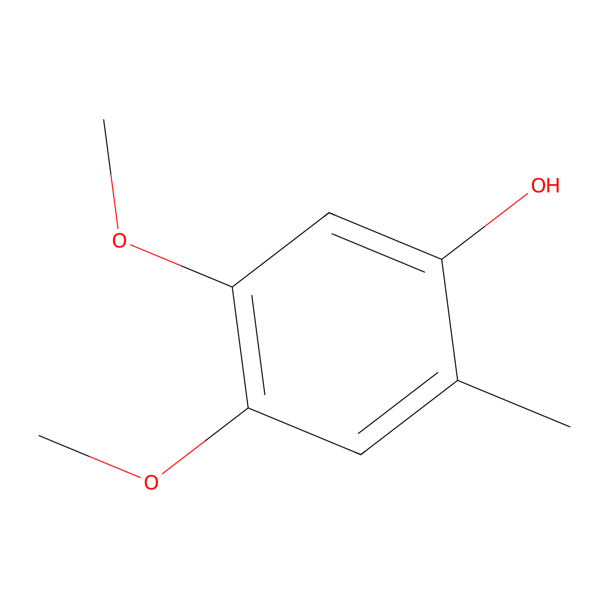 4,5-Dimethoxy-2-methylphenol molecular structure, CAS 72312-07-3
