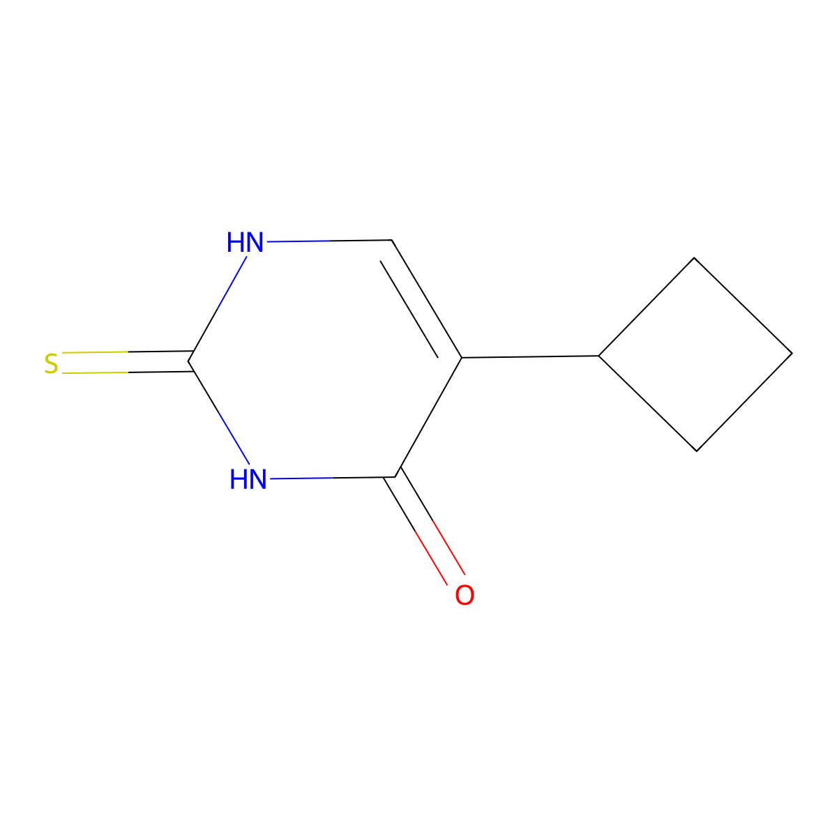 5-Cyclobutyl-2-sulfanylidene-1,2,3,4-tetrahydropyrimidin-4-one molecular structure, CAS 72319-68-7