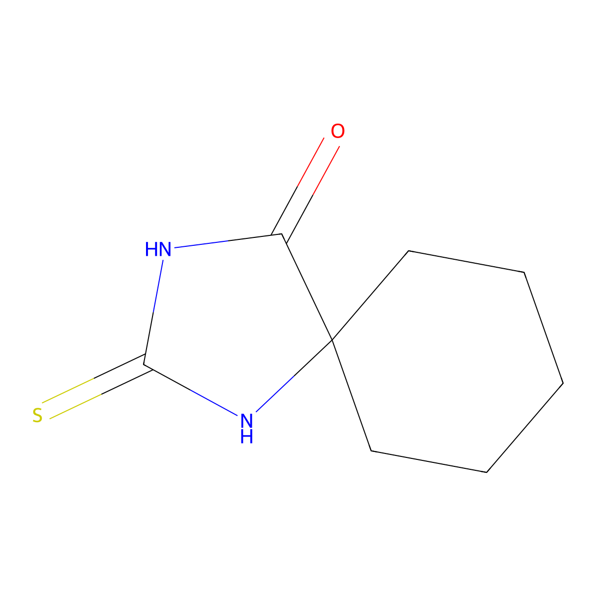 2-Thioxo-1,3-diazaspiro[4.5]decan-4-one molecular structure, CAS 72323-47-8