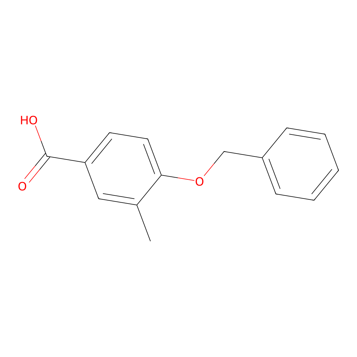 4-Benzyloxy-3-methylbenzoic acid molecular structure, CAS 72323-93-4