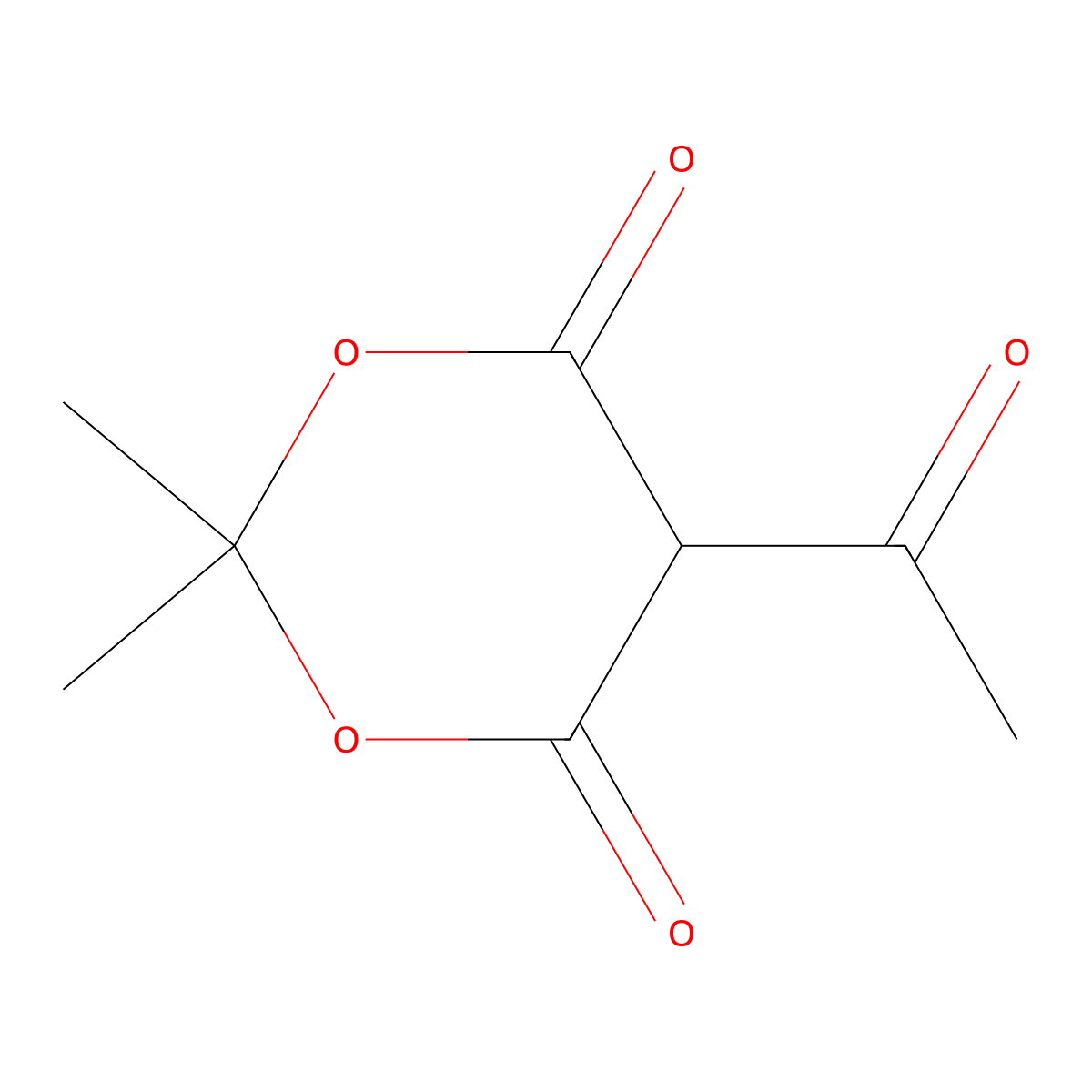 5-Acetyl-2,2-dimethyl-1,3-dioxane-4,6-dione molecular structure, CAS 72324-39-1