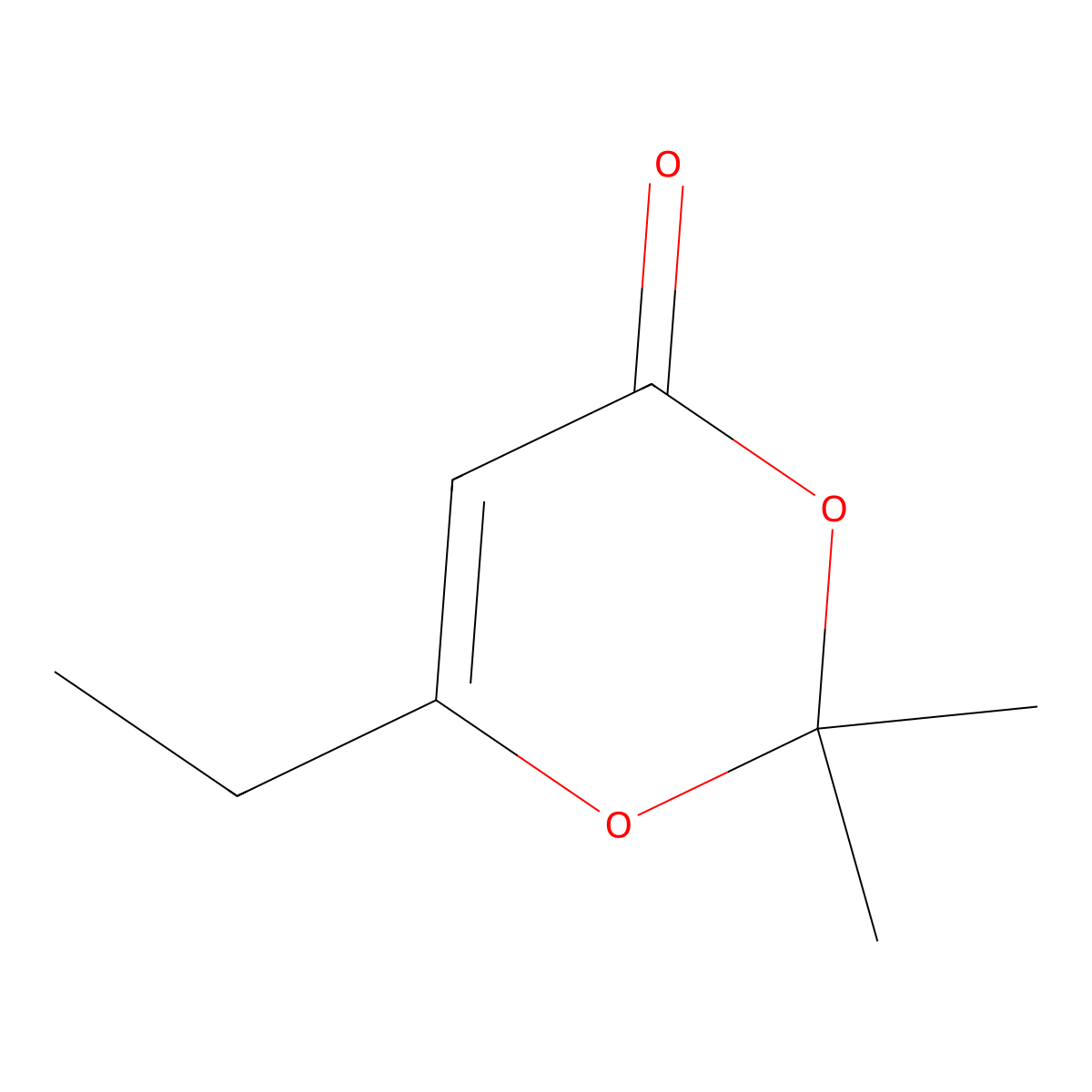 6-ethyl-2,2-dimethyl-4H-1,3-dioxin-4-one molecular structure, CAS 72324-46-0
