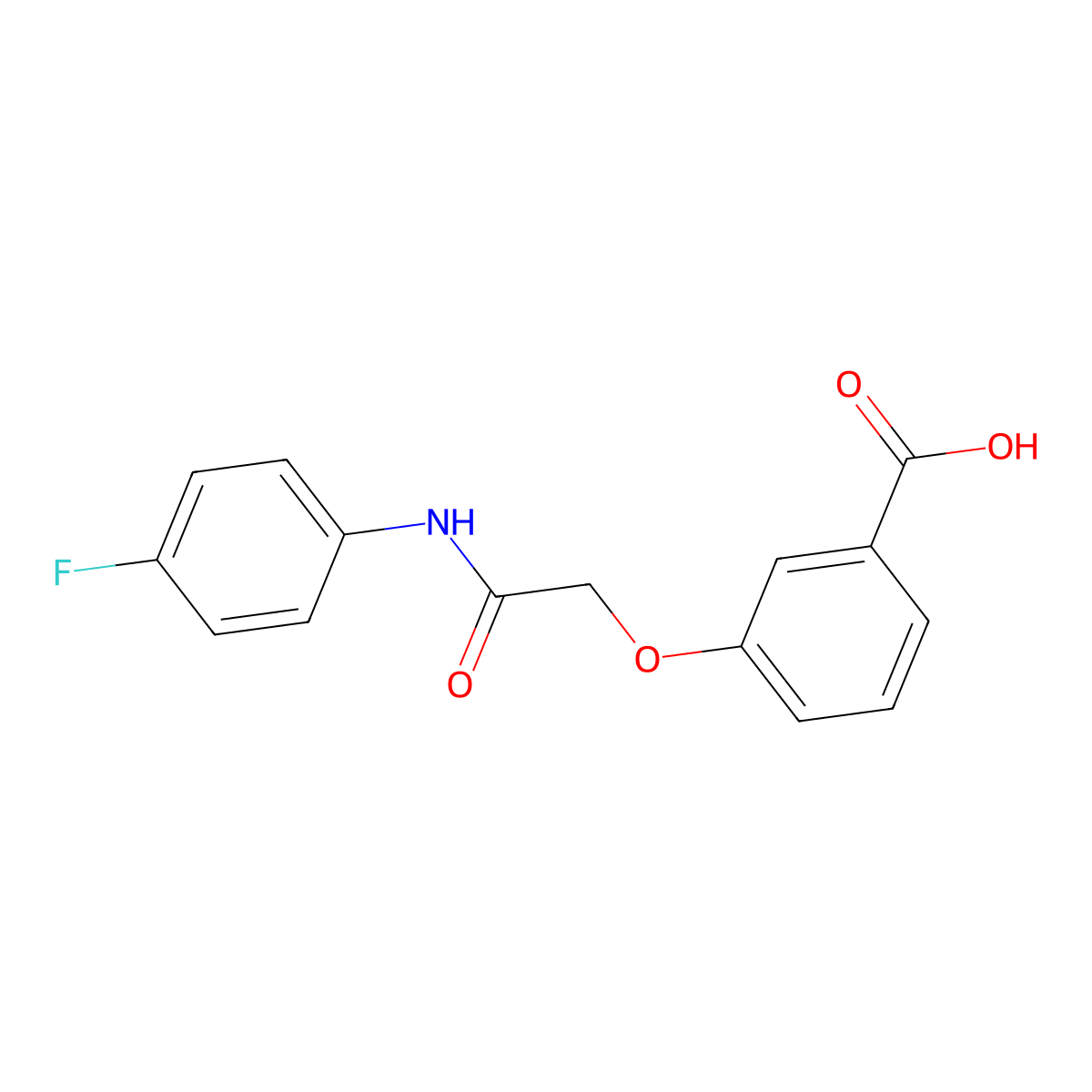 3-{[(4-Fluorophenyl)carbamoyl]methoxy}benzoic acid molecular structure, CAS 723245-50-9