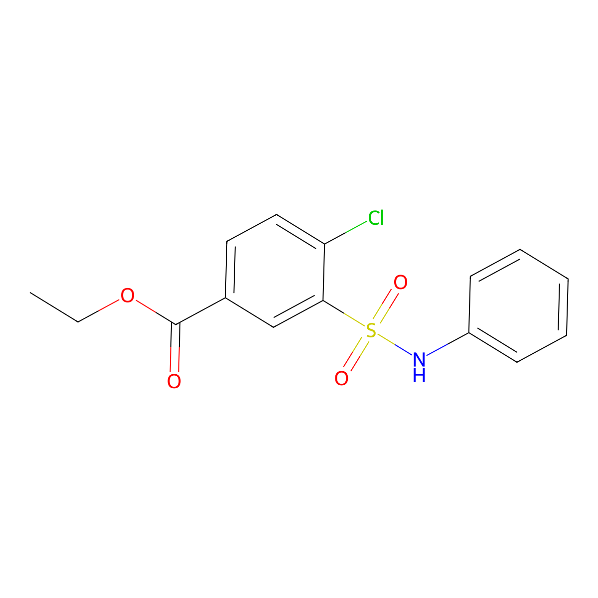 Ethyl 4-chloro-3-(phenylsulfamoyl)benzoate molecular structure, CAS 723246-96-6
