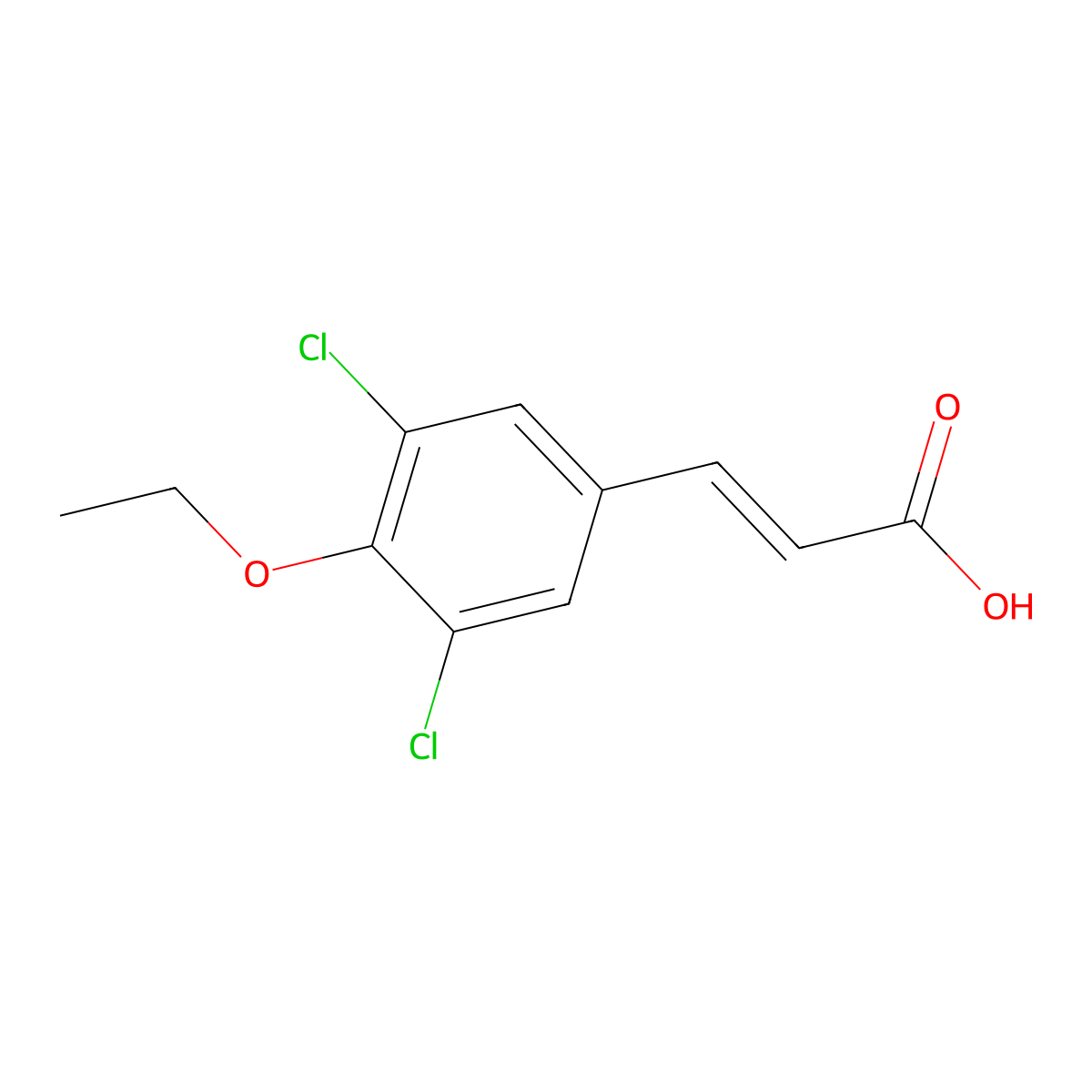 (2E)-3-(3,5-Dichloro-4-ethoxyphenyl)acrylic acid molecular structure, CAS 723247-18-5