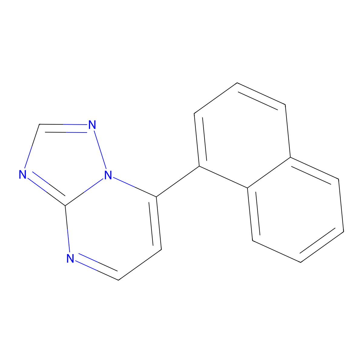 7-Naphthalen-1-yl-[1,2,4]triazolo[1,5-a]pyrimidine molecular structure, CAS 723247-38-9