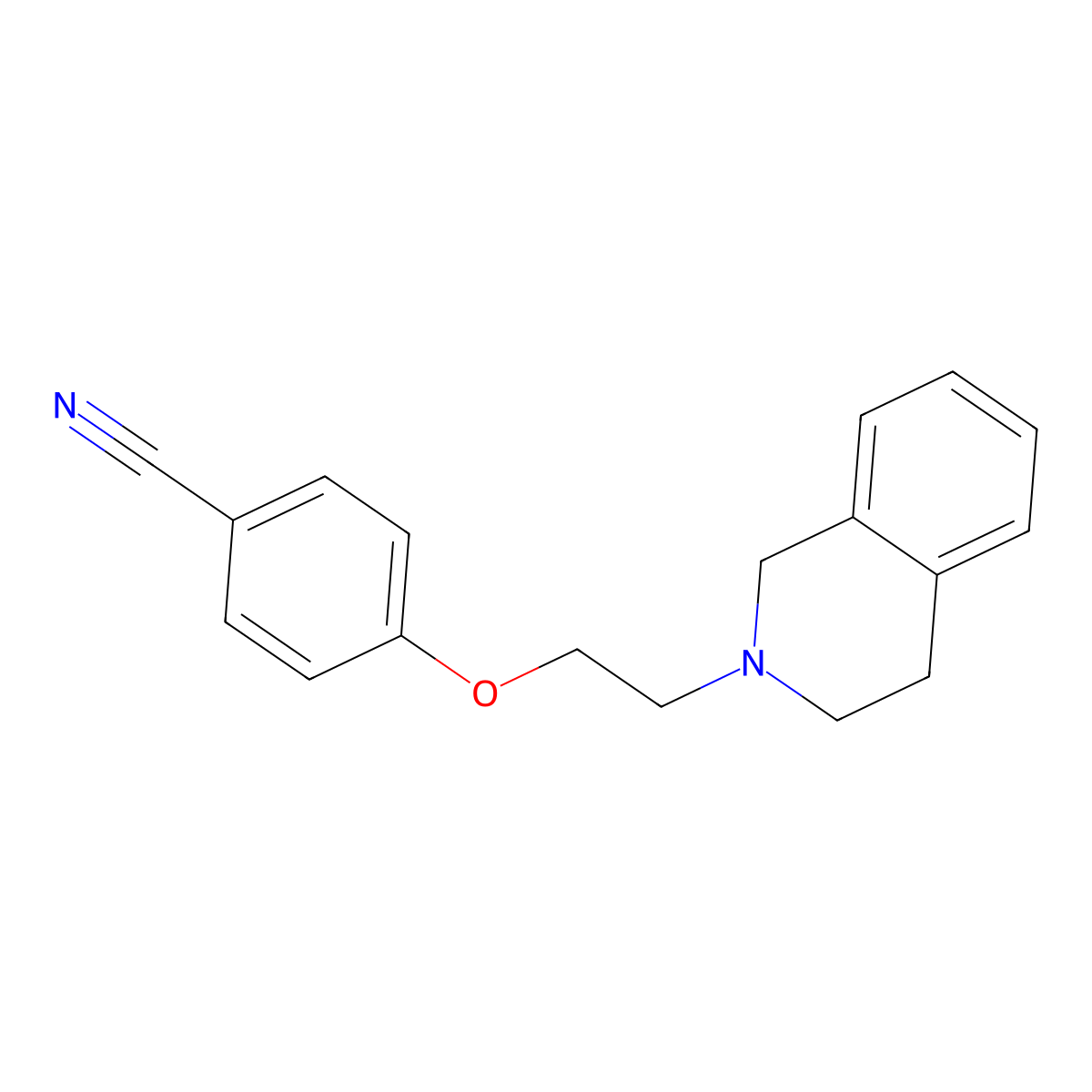 4-[2-(3,4-dihydro-1H-isoquinolin-2-yl)ethoxy]benzonitrile molecular structure, CAS 723248-81-5