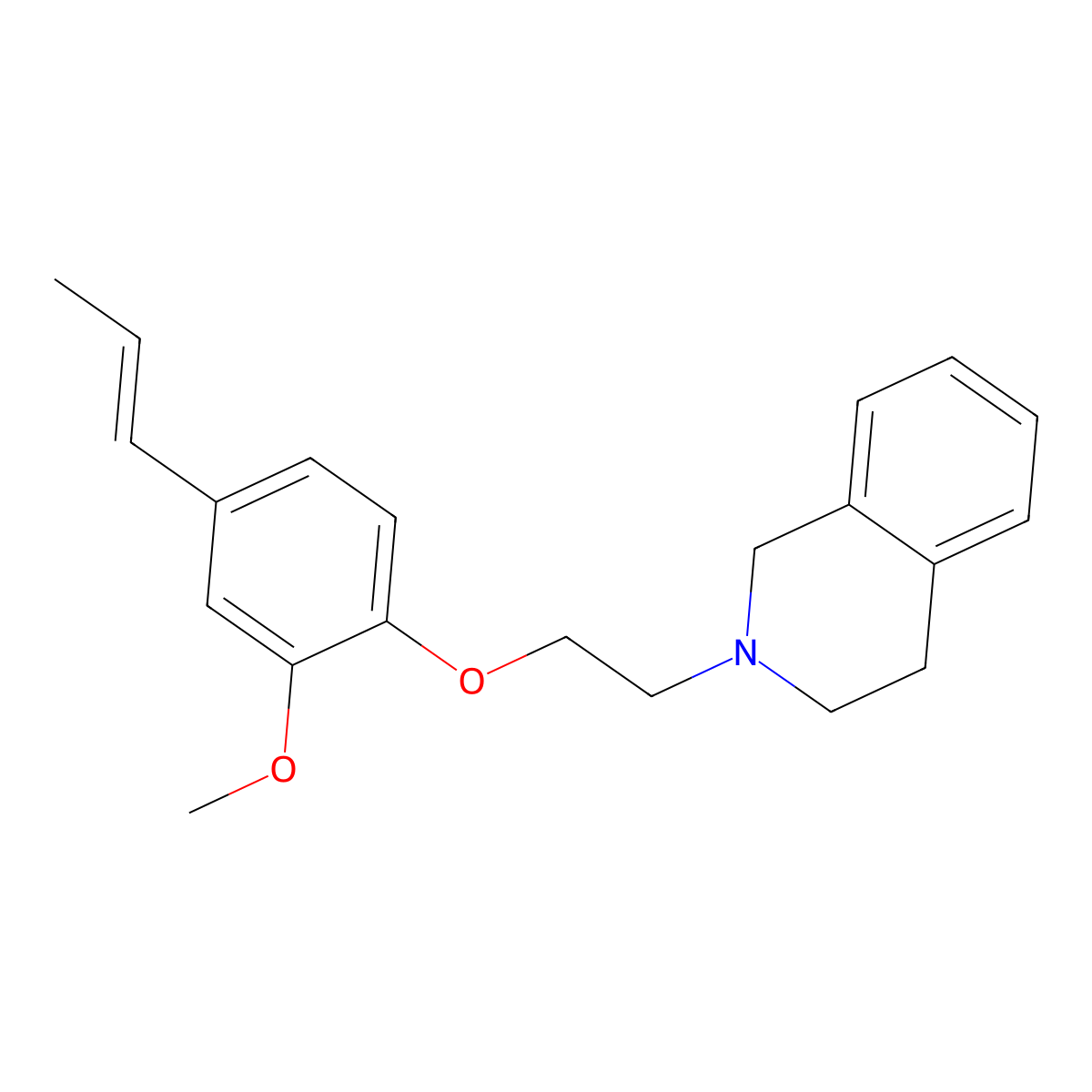 2-(2-(2-Methoxy-4-(prop-1-en-1-yl)phenoxy)ethyl)-1,2,3,4-tetrahydroisoquinoline molecular structure, CAS 723248-92-8