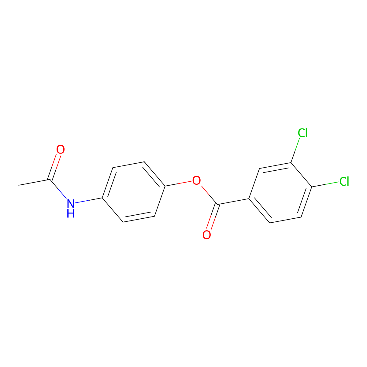4-(Acetylamino)phenyl 3,4-dichlorobenzoate molecular structure, CAS 723250-76-8