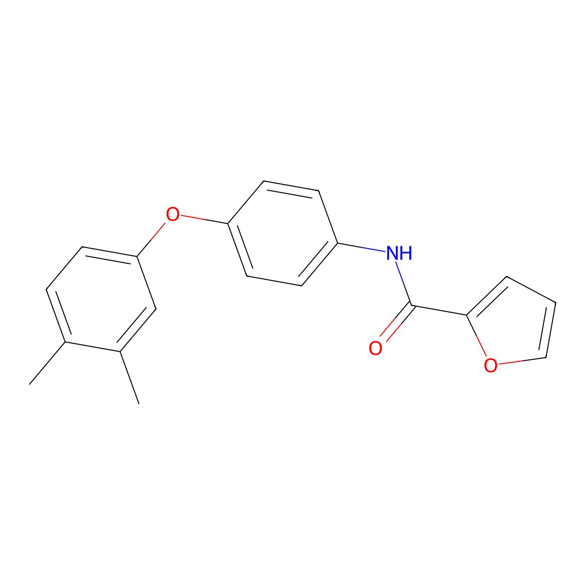 N-[4-(3,4-dimethylphenoxy)phenyl]furan-2-carboxamide molecular structure, CAS 723250-90-6