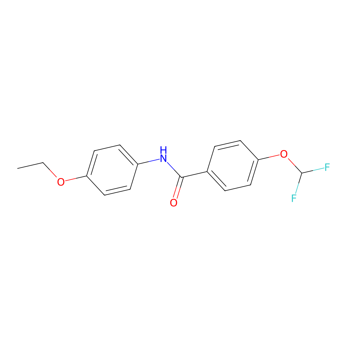 4-(difluoromethoxy)-N-(4-ethoxyphenyl)benzamide molecular structure, CAS 723251-34-1